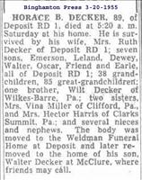 Decker, Horace